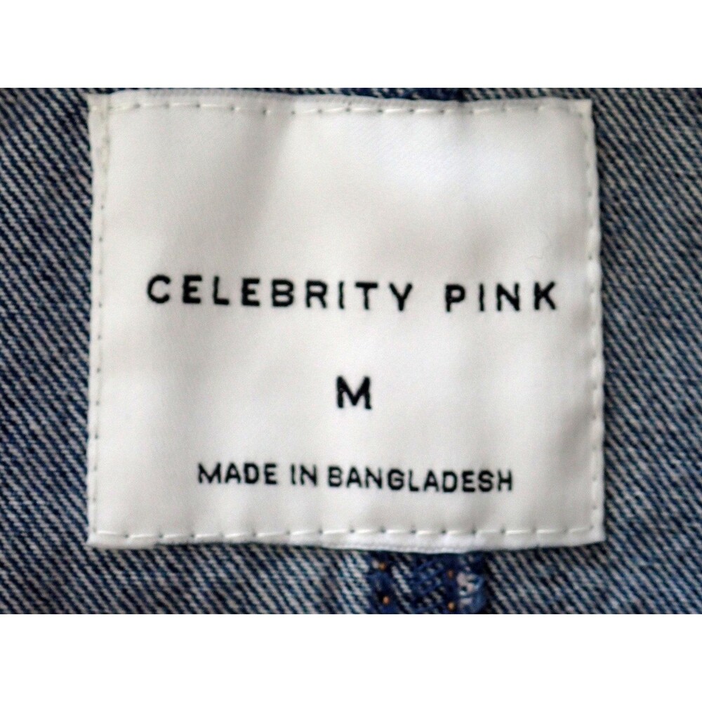 Celebrity Pink Women's Jean Size Medium Overalls Medium Wash Coveralls Jr's MINT - Picture 9 of 16